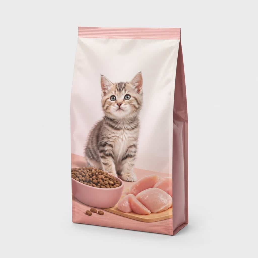 Sac de croquettes chaton riches en poulet