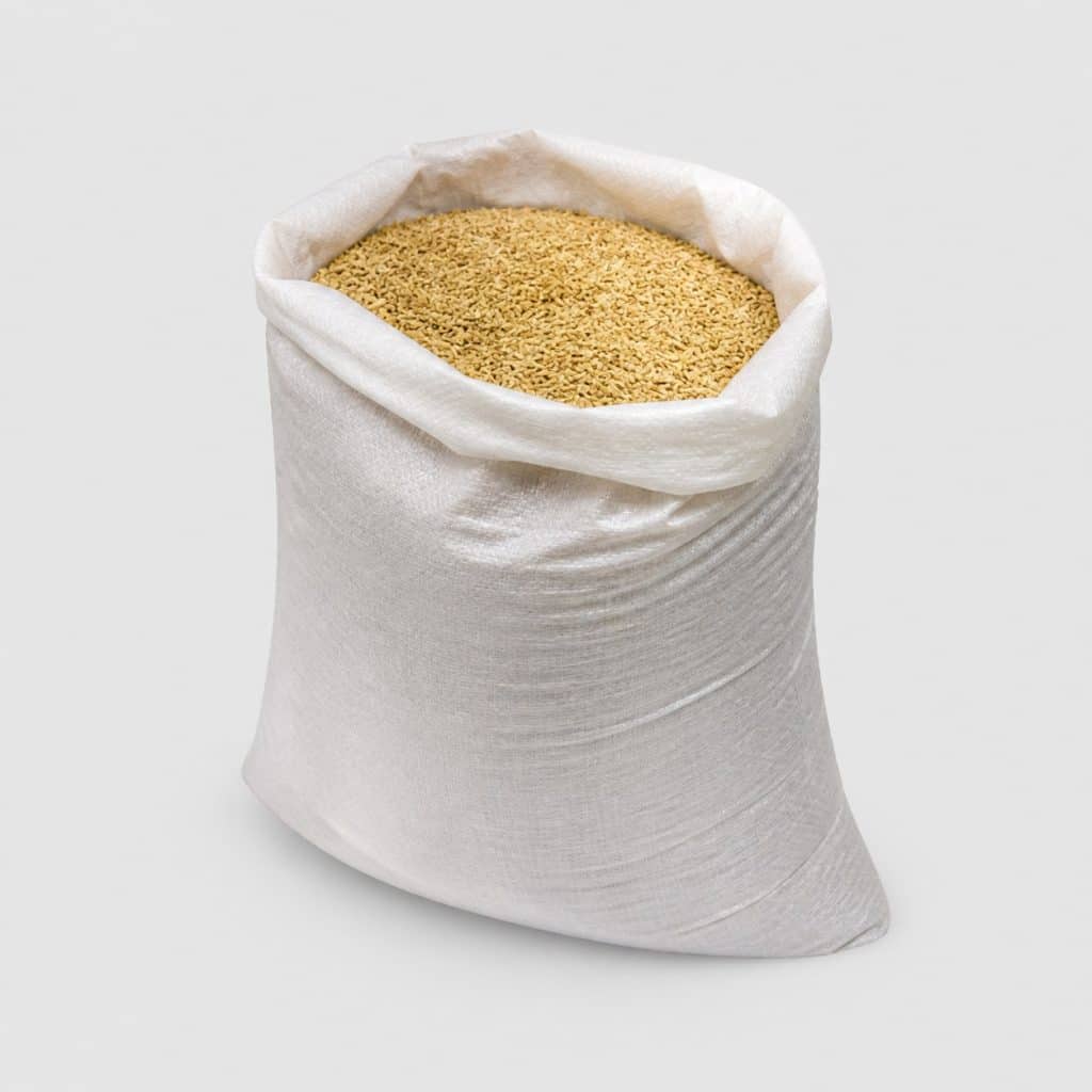 Sac de litière végétale de paille compactée