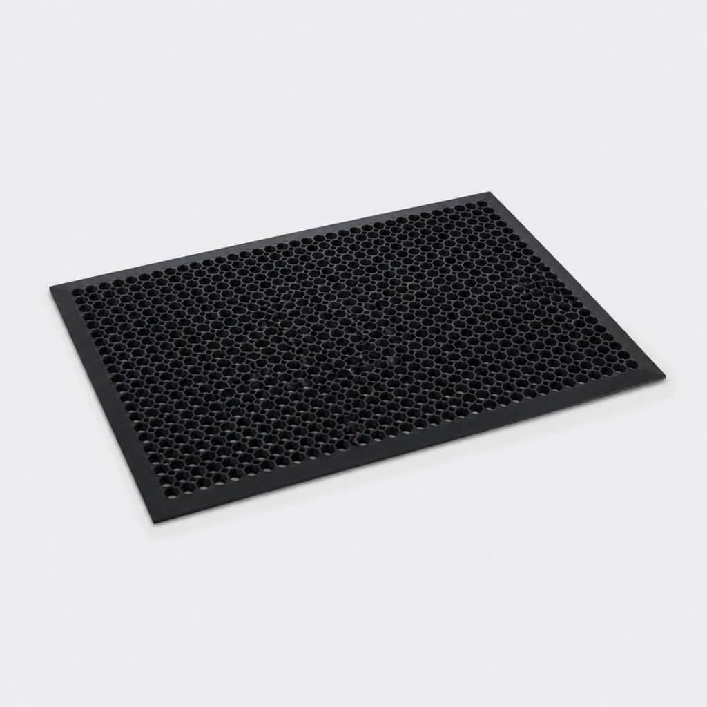 Tapis de litière anti-grains vu de dessus